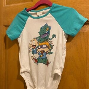 Nickelodeon Teal and White Kids Bodysuit